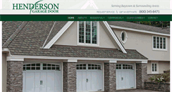 Desktop Screenshot of hendersongaragedoor.com